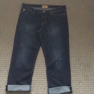 Cuffed premium denim capris